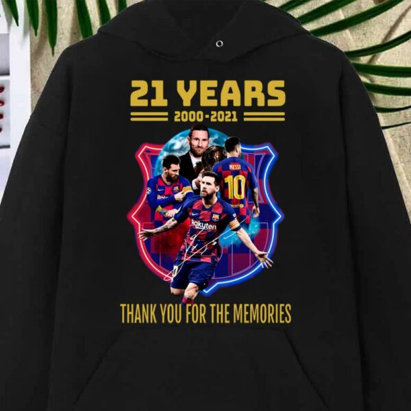 Best Lionel Messi 21 years of Barca Shirt, Messi thank you for the memories shirt