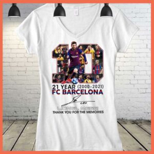 Best M10 Messi 21 Year FC Barcelona Thank you fo ther memories Shirt 3