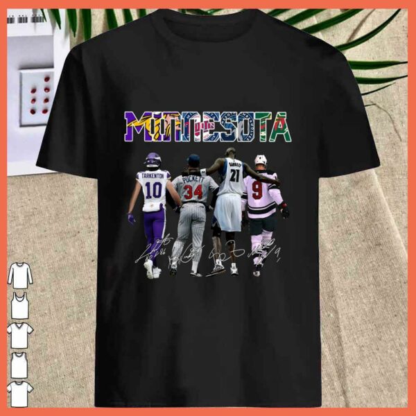 Best Minnesota Tarkenton Puckett Garnett Koivu signature shirt