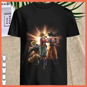 Best Naruto Son Goku and D.Luffy Shirt, Anime mashup Son goku naruto Luffy Shirt 1
