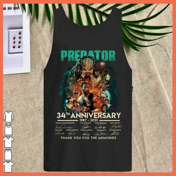 Best Predator 34th Anniversary 1987 2021 Signature Thank You for the Memories Shirt