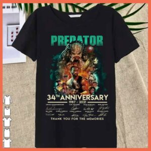 Best Predator 34th Anniversary 1987 2021 Signature Thank You for the Memories Shirt 3