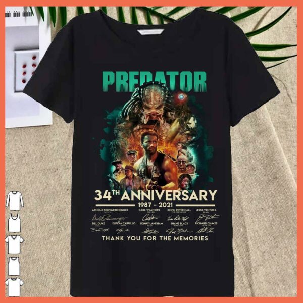 Best Predator 34th Anniversary 1987 2021 Signature Thank You for the Memories Shirt