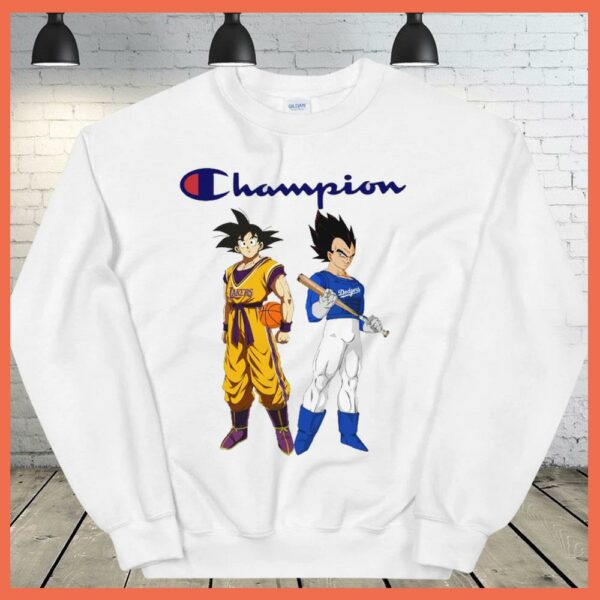 Best Son Goku Lakers basketball Champion and Vegeta Dodgers baseball Champion Shirt