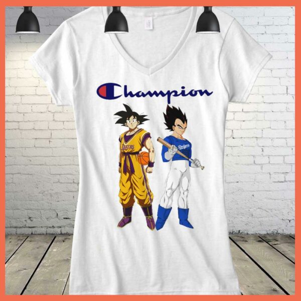 Best Son Goku Lakers basketball Champion and Vegeta Dodgers baseball Champion Shirt