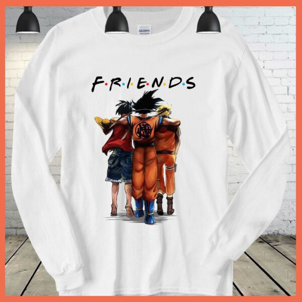 Best Son Goku Luffy And Naruto Eating Friends Anime Shirt, Monkey D.luffy Friends shirt