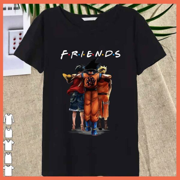 Best Son Goku Luffy And Naruto Eating Friends Anime Shirt, Monkey D.luffy Friends shirt