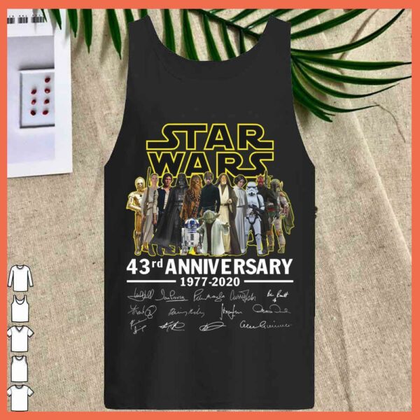 Best Starwars 43rd Anniversary Signature 1977 2020 Shirt