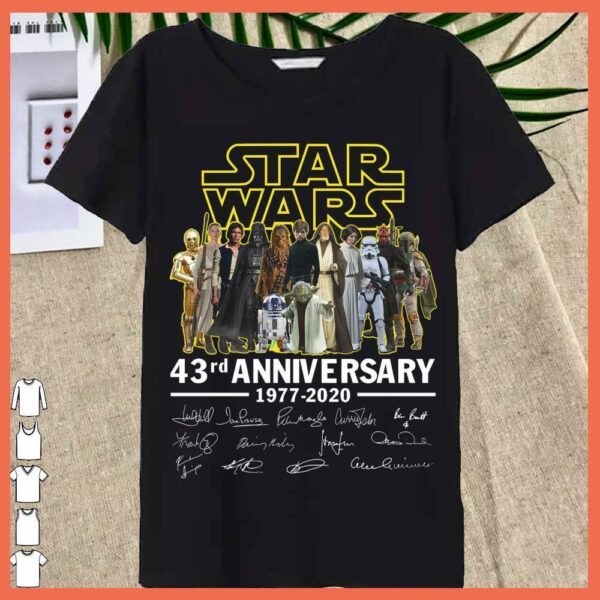 Best Starwars 43rd Anniversary Signature 1977 2020 Shirt