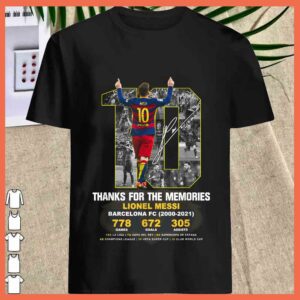 Best Thank you Messi 2000-2021 memories Shirt 1