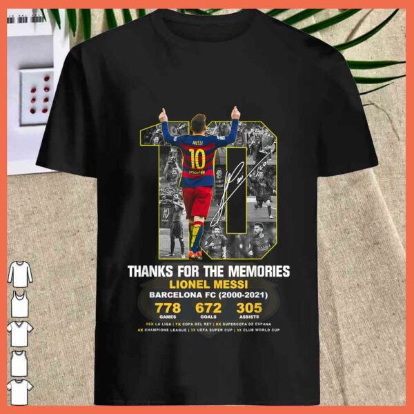 Best Thank you Messi 2000-2021 memories Shirt