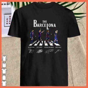 Best The Barcelona Abbey Road Messi Pique shirt