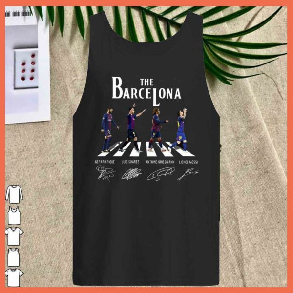 Best The Barcelona Abbey Road Messi Pique shirt