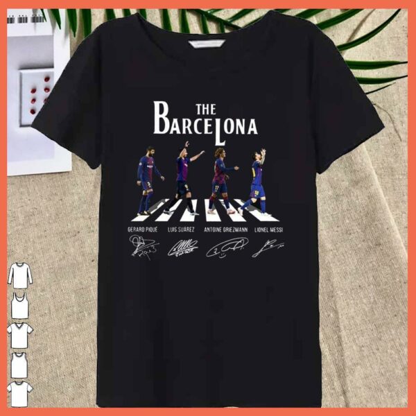 Best The Barcelona Abbey Road Messi Pique shirt