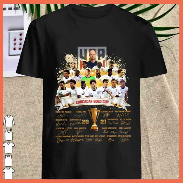 Best USA Concacaf Gold Cup Team Signature shirt, Concacaf Gold Cup 2021 Shirt