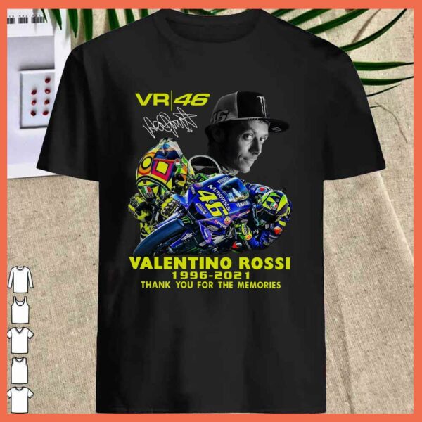 Best VR46 Valentino Rossi 1996 2021 Thank You For The memories SHirt
