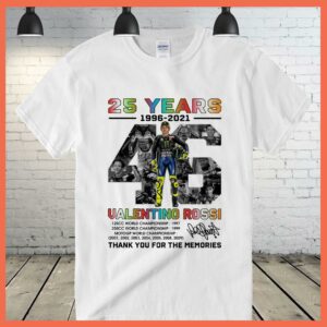Best Valentino Rossi 25 Years 1996 2021VR46 Thank you for the memories Shirt 2