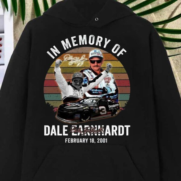 Best Vintage Dale Earnhardt Shirt, In Memory Of Dale Earnhardt with Signature February 18 2021 Shirt