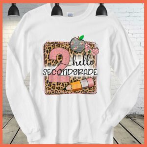 HOT Hello Second Grade Leopard print 2nd Grade Back To School Shirt