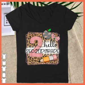 HOT Hello Second Grade Leopard print 2nd Grade Back To School Shirt 4