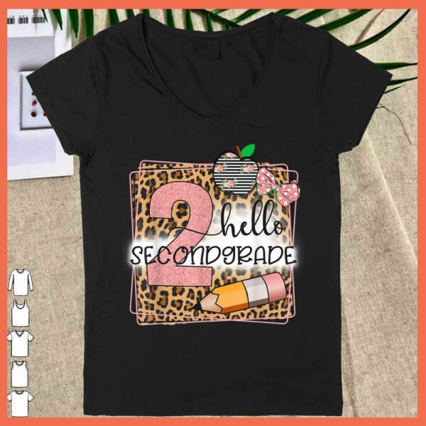 HOT Hello Second Grade Leopard print 2nd Grade Back To School Shirt