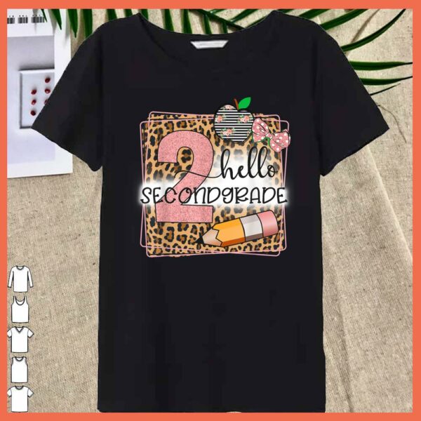 HOT Hello Second Grade Leopard print 2nd Grade Back To School Shirt
