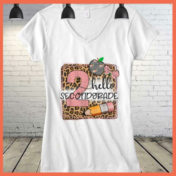 HOT Hello Second Grade Leopard print 2nd Grade Back To School Shirt