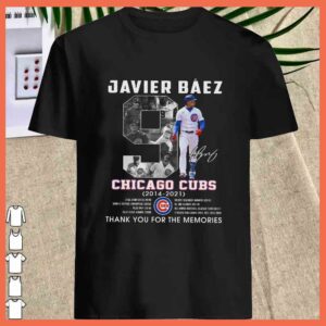 Javier Baez 2015 2021 Signature Thank You For The Memories Shirt, Chicago Cubs shirt 3