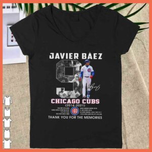 Javier Baez 2015 2021 Signature Thank You For The Memories Shirt, Chicago Cubs shirt 5