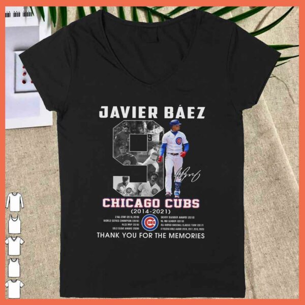 Javier Baez 2015 2021 Signature Thank You For The Memories Shirt, Chicago Cubs shirt
