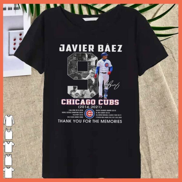 Javier Baez 2015 2021 Signature Thank You For The Memories Shirt, Chicago Cubs shirt