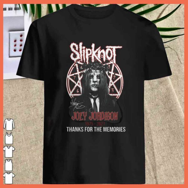 Joey Jordison of Slipknot signature 1975 2021 thank you for the memories Shirt