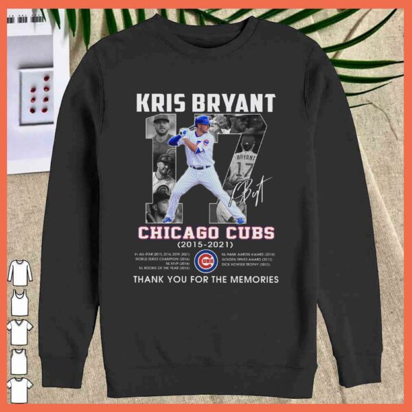Kris Bryant 2015 2021 Signature Thank You For The Memories Shirt, Chicago Cubs Shirt