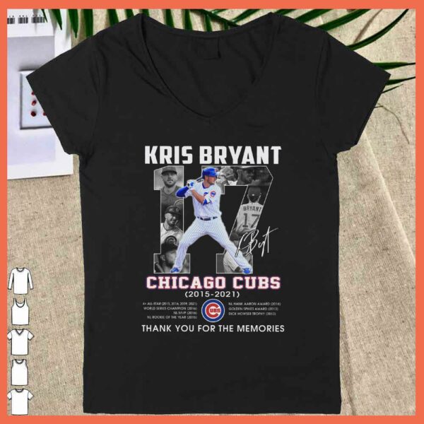 Kris Bryant 2015 2021 Signature Thank You For The Memories Shirt, Chicago Cubs Shirt