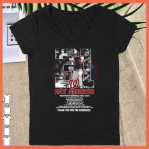 Max Scherzer No.31 Signature Shirt, Max Scherzer Washington Nationals 2015 2021 Thank You For The Memories Shirt 3