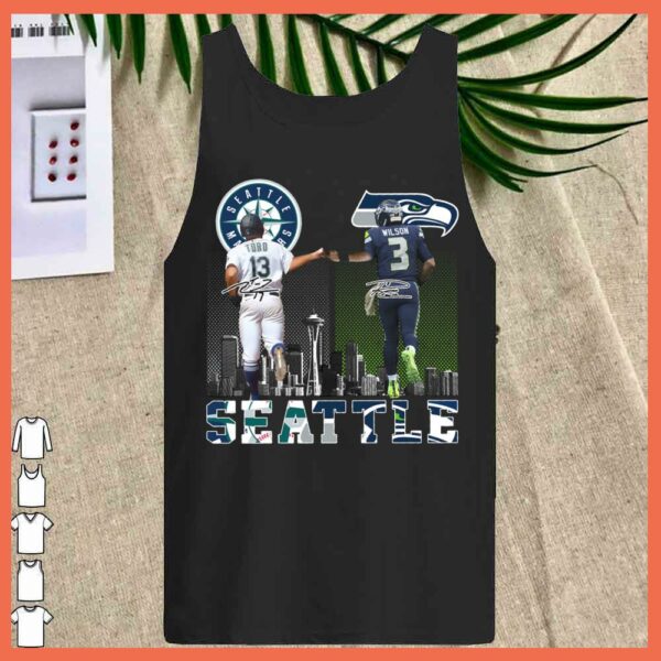 Seattle Toro Hernandez Russell Wilson signatures shirt