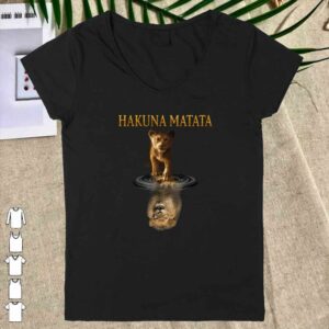 Awesome Simba Hakuna Matata Reflection Water Mirror The Lion King Shirt 5