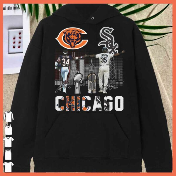 Vintage Chicago Bears Walter Payton And Chicago White Soxs Thomas signatures shirt