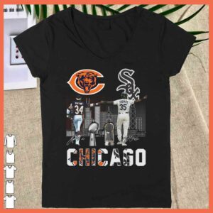 Vintage Chicago Bears Walter Payton And Chicago White Soxs Thomas signatures shirt 2