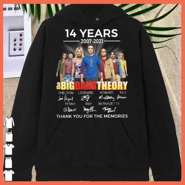 premium The Big Bang Theory 14 Years 2007 2021 thank you for the memories shirt