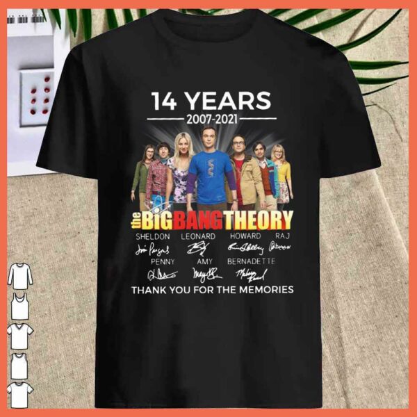 premium The Big Bang Theory 14 Years 2007 2021 thank you for the memories shirt