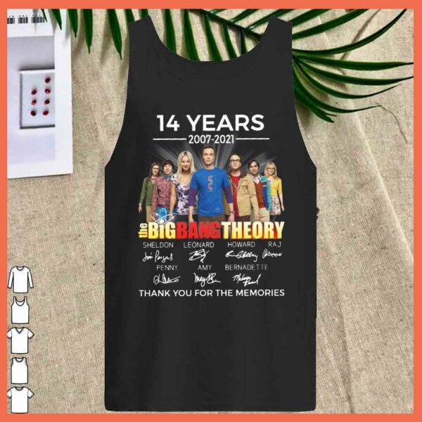 premium The Big Bang Theory 14 Years 2007 2021 thank you for the memories shirt