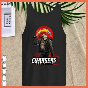 Best Chargers San Diego Mashup Jason Voorhees Horror Movies Shirt, Jason Voorhees Chargers San Diego Shirt 2