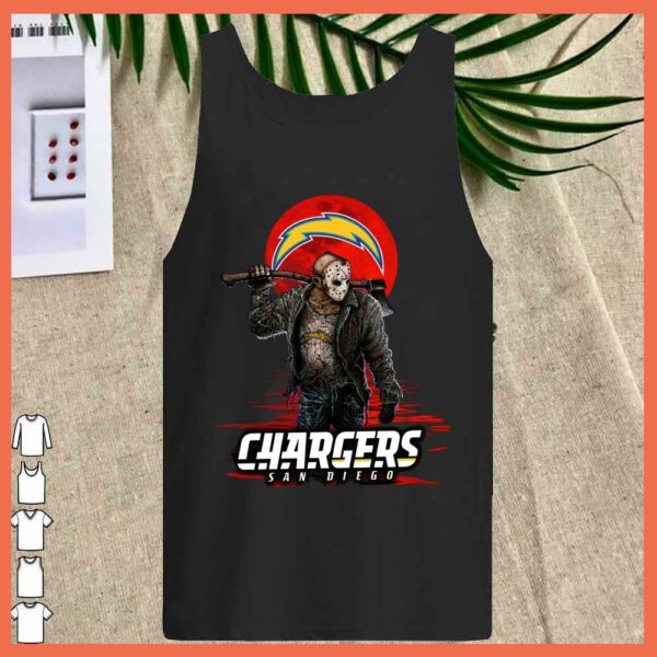 Best Chargers San Diego Mashup Jason Voorhees Horror Movies Shirt, Jason Voorhees Chargers San Diego Shirt