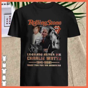 Best Charlie Watts Signature Rolling Stone Shirt, Rolling Stone Legends Never Die Shirt 1