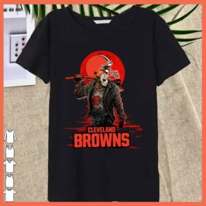 Best Cleveland Browns Mashup Jason Voorhees Horror Movies Shirt, Jason Voorhees Cleveland Browns Shirt 3
