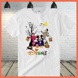 Best Disney Halloween Mickey Mouse Donal Duck and Goofy tree shirt 2