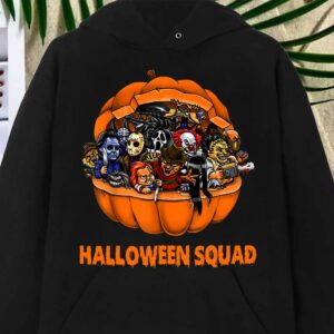 Best Friend Funny scary Halloween squad characters pumpkin