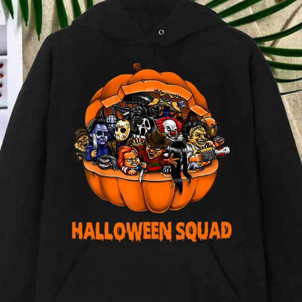 Best Friend Funny scary Halloween squad characters pumpkin