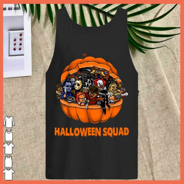 Best Friend Funny scary Halloween squad characters pumpkin